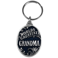 World's Greatest Grandma Metal Key Chain with Enameled Details